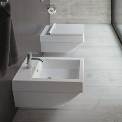 Duravit Vero Air Биде подвесное с 1 отв под смеситель, цвет белый