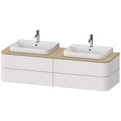 Duravit Happy D.2 Plus Раковина 600х400мм, без перелива,с выпуском с керамической крышкой цвет: белый