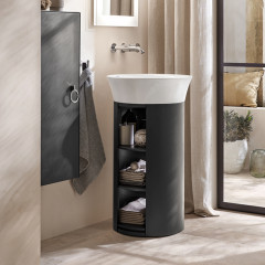 Duravit White Tulip Раковина ? 500 мм накладная без отв под смес, с керам крышкой без перелива, с WonderGliss, цвет: белый