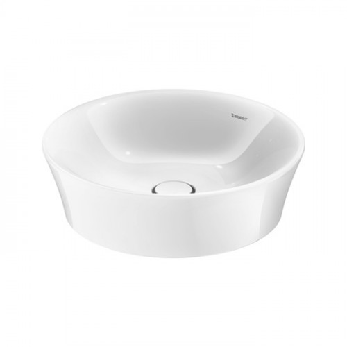 Duravit White Tulip Раковина ? 500 мм накладная без отв под смес, с керам крышкой без перелива, с WonderGliss, цвет: белый