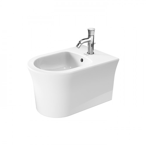 Duravit White Tulip Биде подвесное 370x540 мм, с переливом, с 1 отв под смеситель, с WonderGliss, цвет: белый
