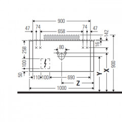 Duravit Happy D.2 Plus Тумба подвесная 408x1000x550мм 2 ящика, цвет: белый глянцевый