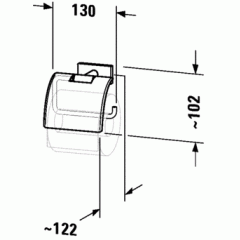 Duravit Karee Держатель т/б цвет держателя: хром