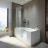 DURAVIT Shower + Bath Bathtub Ванна 1700х750хh2105 мм, с входной дверью и душевой шторкой, SX - левосторонняя, цвет: белый (без слива-перелива)