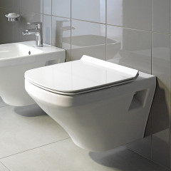 Duravit DuraStyle Комплект: подвесной унитаз Rimless 257109 370х480 мм.+ сиденье с автоматическим закрыванием 006379