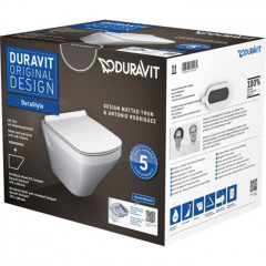 Duravit DuraStyle Комплект: подвесной унитаз Rimless 257109 370х480 мм.+ сиденье с автоматическим закрыванием 006379