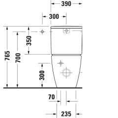 DURAVIT Bento Starck Box Унитаз моноблок с сиденьем, бачок 0946002005, белый глянец, HygieneGlaze
