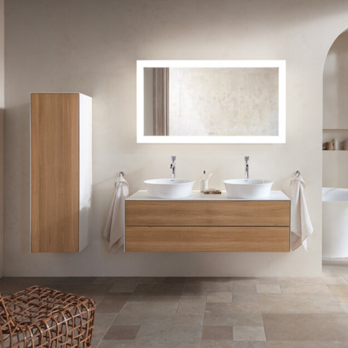 Duravit White Tulip Раковина ? 500 мм накладная без отв под смес, с керам крышкой без перелива, с WonderGliss, цвет: белый