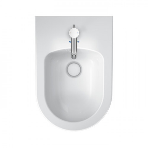 Duravit White Tulip Биде подвесное 370x540 мм, с переливом, с 1 отв под смеситель, с WonderGliss, цвет: белый