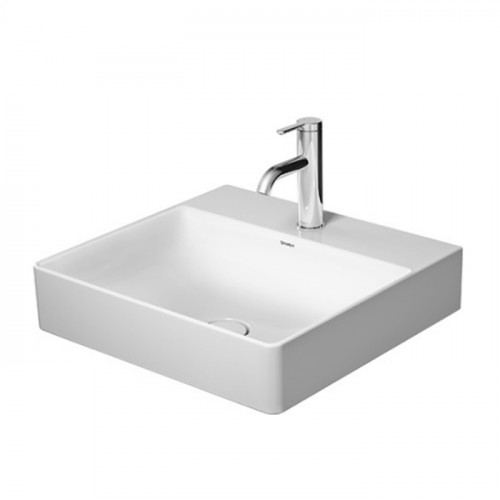 Duravit DuraSquare Раковина 50х47 см, без перелива, выпуск с керам покрытием, с 1 отв под смес, крепеж, цвет белый