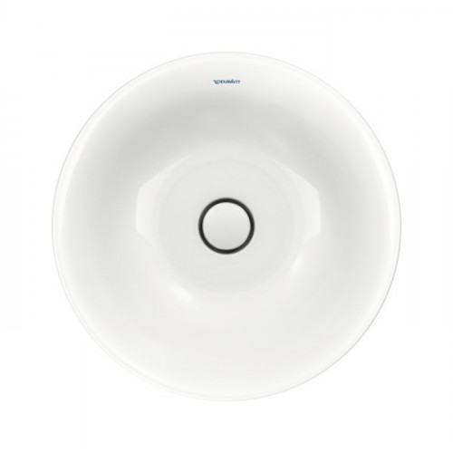 Duravit White Tulip Раковина ? 500 мм накладная без отв под смес, с керам крышкой без перелива, с WonderGliss, цвет: белый