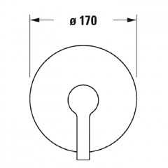 Duravit B.2 Смеситель для душа скрытого монтажа (наружная часть круг), цвет: хром