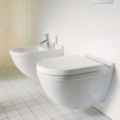 Duravit Starck 3 Унитаз подвесной безободковый, 540х360 мм, с креплением Durafix, цвет белый