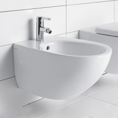 Duravit Architec Биде подвесное с перел., с плоскостью под смес.,вкл. крепление Durafix, 365x580мм, Цвет: Белый
