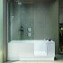DURAVIT Shower + Bath Bathtub Ванна 1700х750хh2105 мм, с входной дверью и душевой шторкой, SX - левосторонняя, цвет: белый (без слива-перелива)