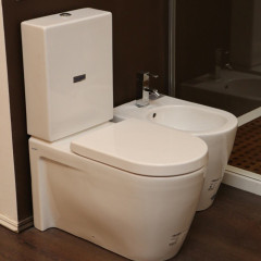 Duravit Унитаз моноблок приставной 630х370 мм, слив универсальный, с креплением,цвет белый