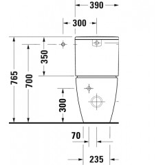 DURAVIT Bento Starck Box Унитаз моноблок с сиденьем,бачок 0946102005, белый глянец, HygieneGlaze