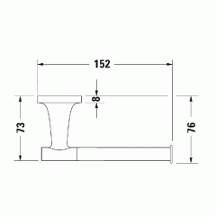 Duravit Starck T Держатель туалетной бумаги настенный, цвет: bronze Brushed