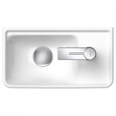 Duravit D-Neo Раковина 400 мм, без перелива, с 1 отв. под смеситель справа, с WonderGliss, цвет: белый