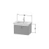 Duravit White Tulip Тумбочка подвесная, 410x684x458 мм, 1 ящик с ручкой, цвет: белый высокоглянцевый