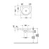 Duravit Architec Раковина без перелива, с плоскостью под смес., с намеченным отв. для дозатора мыла справа и для смесителя слева, 575x520мм, Цвет: Бел