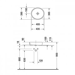 Duravit Starck 2 Раковина шлифованный вариант, без перелива, без площадки под смес., включая крепление, 440x400мм, Цвет: Белый (СПЕЦЦЕНА со скл пост)