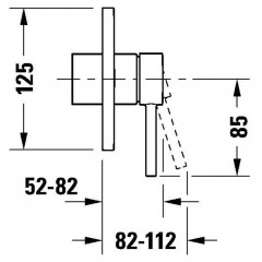 Duravit Circle Смеситель для душа , скрытая часть в комплекте, хром