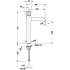 Duravit White Tulip Смеситель для раковины на 1 отв., без донного клапана, h=317мм, излив 160мм цвет: хром