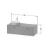 Duravit White Tulip Тумбочка подвесная, 408x1300x550 мм, 1 ящик с ручкой, цвет: белый высокоглянцевый