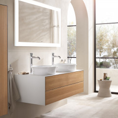 Duravit White Tulip Смеситель для раковины на 1 отв., без донного клапана, h=317мм, излив 160мм цвет: хром