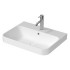 Duravit Happy D.2 Plus Раковина 600х460мм с переливом, 1 отв под смес, с креплением, выпуск с керам. покрытием цвет белый