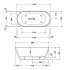 Duravit D-Neo Ванна из DuraSolid 1600х750хh600 мм , отдельностоящая, со сливом (без перелива), без поручня, цвет белый