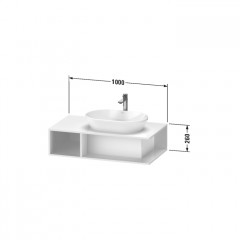 Duravit D-Neo Тумбочка подвесная компакт, 260x1000x550 мм, 1 открытое отделение на левой стороне, цвет: Black Oak