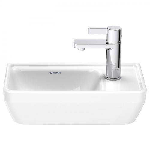 Duravit D-Neo Раковина 400 мм, без перелива, с 1 отв. под смеситель справа, с WonderGliss, цвет: белый