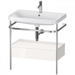 Duravit Happy D.2 Plus Консоль напольная с умывальником 775х490х850 мм, с 1 отв под смесит, 1 ящик, выпуск и сифон в комплекте, цвет белый глянцевый
