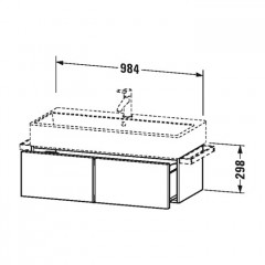 Duravit Vero Air Раковина 100cm, с переливом, с площадкой, с 1 отв. под смеситель, Цвет белый