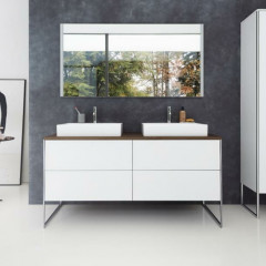Duravit XSquare База на ножках на 2 раковины 1400х578х400 мм, с 4 выдв ящик, Цвет белый матовый (без консоли)