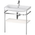 Duravit Happy D.2 Plus Консоль напольная с умывальником 775х490х850 мм, с 1 отв под смесит, 1 полка, выпуск, цвет белый глянцевый