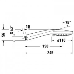 Duravit Ручной душ Ø 110 мм/ Хром/белый