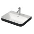Duravit Happy D.2 Plus Раковина 600х460мм с переливом, с 1м отв. под смеситель, выпуск с керам. покрытием, покр WonderGliss, цвет Anthracite