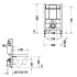 Duravit DuraSystem Рама для установки подвесного унитаза Basic 84 см, 840x500x155 мм