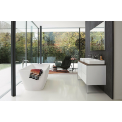 Duravit XSquare База на ножках на 2 раковины 1400х578х400 мм, с 4 выдв ящик, Цвет белый матовый (без консоли)