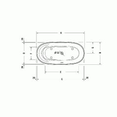 DURAVIT CAPE COD Ванна 1650x780х630 мм., отдельностоящая, с бесшовной панелью и ножками, с специальным сливом-переливом, DuraSolid A, цвет белый