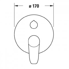 Duravit B.1 Смеситель для ванны скрытого монтажа (наружная часть круг) с переключателем и обратным клапаном, цвет: хром