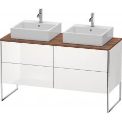 Duravit XSquare База на ножках на 2 раковины 1400х578х400 мм, с 4 выдв ящик, Цвет белый матовый (без консоли)