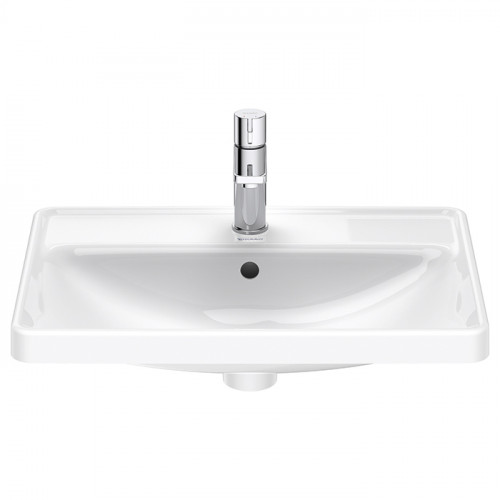 Duravit D-Neo Раковина встраиваемая сверху 600х400 мм,, с переливом, с 1 отв. под смеситель, с WonderGliss, цвет: белый