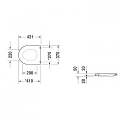 Duravit Starck III сиденье с крышкой,петли нерж.сталь,белое