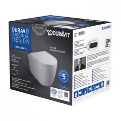 Duravit ME by Starck Комплект: унитаз подвесной Compact Rimless, 370x480 мм 253009 + сиденье с микролифтом: 002019 цвет: белый