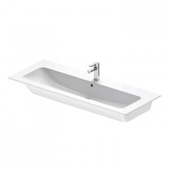 Duravit ME by Starck Раковина для мебели 1230х490 мм, с переливом, с площадкой, с 1 отв. под смеситель по центру, Цвет белый