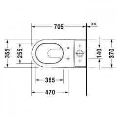 Duravit Starck 3 Бачок для унитаза моноблок с механизмом 2го смыва - кнопка хром, поключение воды: снизу слева цвет: белый